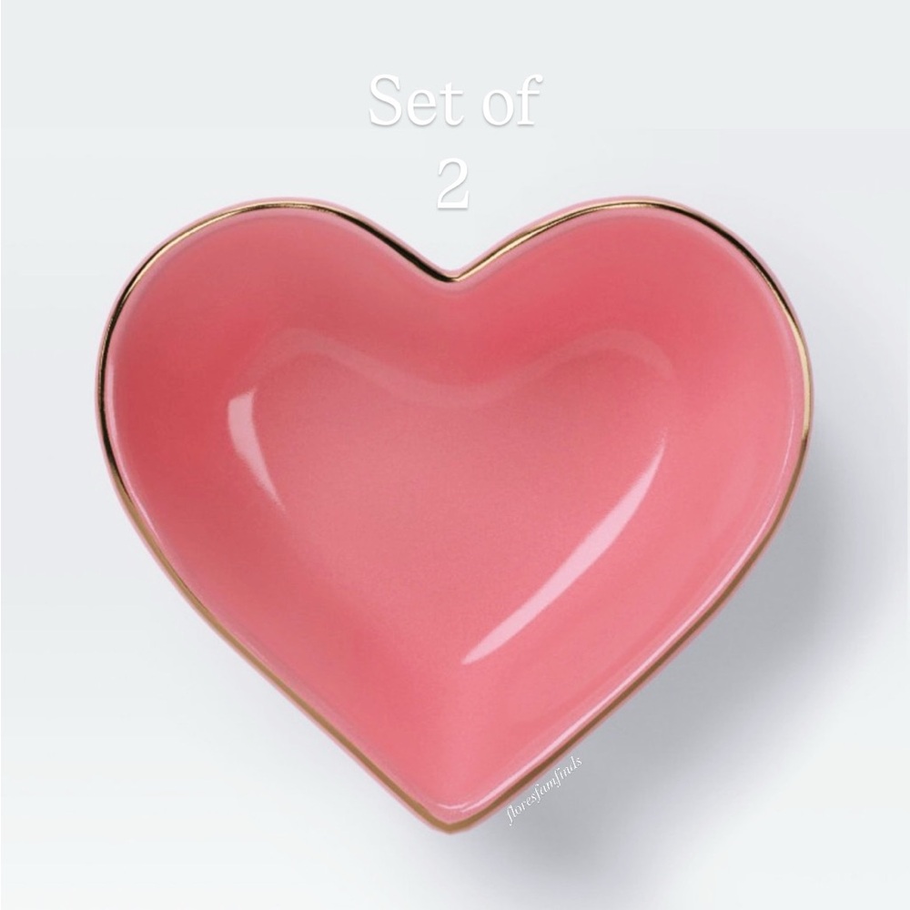 Set of 2 Pink Heart Bowls Valentine Target Threshold